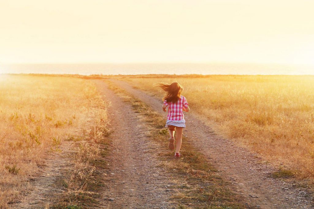 Girl running away - Vipassana meditation | Life in a Balance